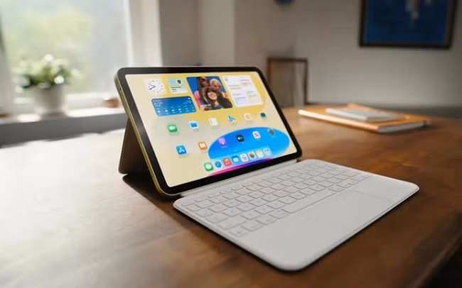 iPad Pro mới trang bị cụm camera TrueDepth hỗ trợ tính năng mở khoá gương mặt Face ID, kèm theo đó là camera selfie 12MP góc siêu rộng.