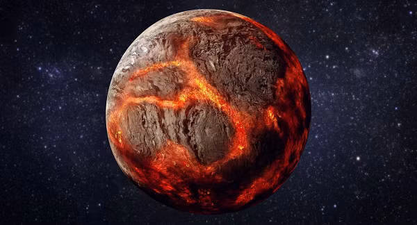 55 Cancri e quay quanh ngôi sao trung tâm ở khoảng cách 2,4 triệu kilomet, khoảng 60 lần chu vi Trái Đất. Nó hoàn thành vòng quay mỗi 18 tiếng, đồng thời sở hữu một bề mặt nóng như lò đốt, có thể nung chảy hầu hết các loại đá mà ta biết.