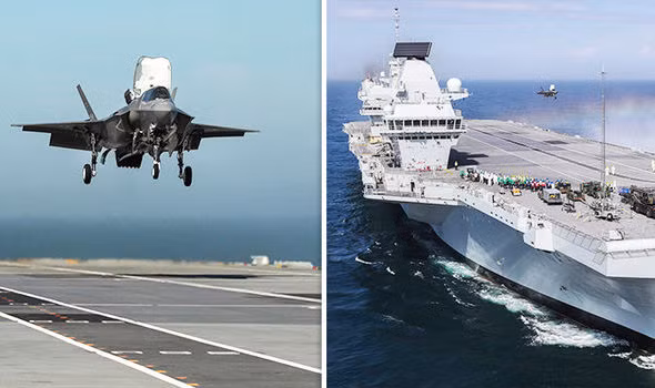 Có khả năng mang theo tối đa khoảng 60 máy bay chiến đấu, máy bay trực thăng các loại. Tàu sân bay HMS Queen Elizabeth dự kiến tới năm 2020 mới có thể sẵn sàng phục vụ Hải quân Hoàng gia Anh. Nguồn ảnh: UKI.