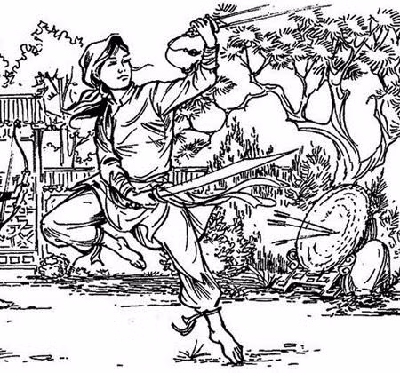 Tức tối, Tô Định hãm hại cả bố, mẹ nàng. Lê Chân quyết trả thù nhà, nợ nước. Nàng tìm thầy học binh thư, võ nghệ và đến An Biên (Hải Phòng), lúc ấy là một vùng đất bãi phù sa mới bồi. Chính Lê Chân là người đã đứng ra tổ chức khai hoang và lập ra làng này vào năm bà mới 19 tuổi.