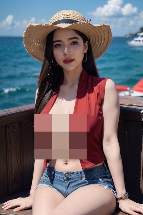 Aon Supitsara không ngại "thả rông" vòng một.