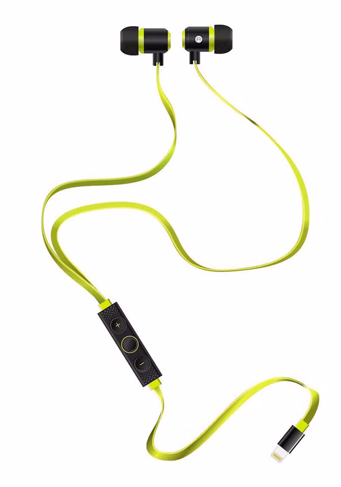 Brightech Earphones. Brightech Earphones (£38 - tương đương 1,1 triệu đồng). Đây là cặp tai nghe có trang bị cổng Lightning với giá bán rẻ nhất, nhưng vẫn có khả năng giải mã âm thanh 24-bit, cùng chất âm được giới thiệu là "trầm ấm và khỏe khoắn".