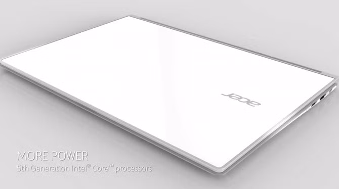 7. Acer Aspire S7. Đây là chiếc laptop hiếm hoi có mặt kính bên ngoài tạo điểm nhấn thực sự khác biệt. Màu trắng và độ mỏng của máy cũng đem lại vẻ thanh lịch, hiện đại. Vẻ đẹp rất trong sáng và nhẹ nhàng của Acer Aspire S7 có lẽ chỉ phù hợp với phái yếu, nhưng cánh đàn ông lại rất thích những phụ nữ biết cách sở hữu một món đồ công nghệ tinh tế đến như vậy.