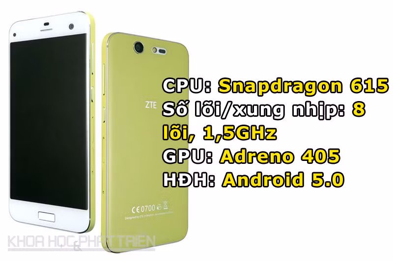 ZTE Blade S7 có khung viền bằng kim loại, 2 bề mặt phủ kính cường lực Corning Gorilla Glass 3 cong 2,5D.