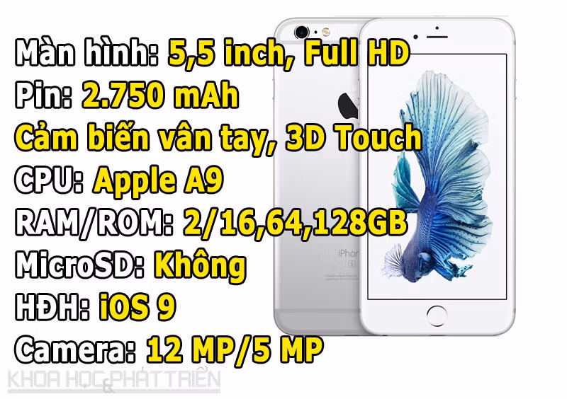 iPhone 6s Plus (từ 21,79 triệu đồng xuống còn 19,79 triệu đồng).