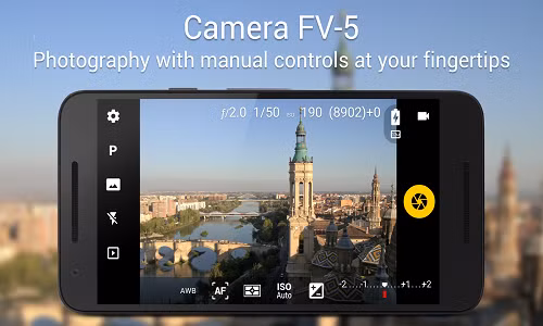 Camera FV-5 là một trong những ứng dụng chụp ảnh đẹp nhất trên Android được nhiều người lựa chọn. Ứng dụng cho phép người dùng điều chỉnh các thông số bằng tay. Từ phơi sáng, tốc độ màn trập, lấy nét...cho đến cân bằng sáng. Ảnh: Cnet.