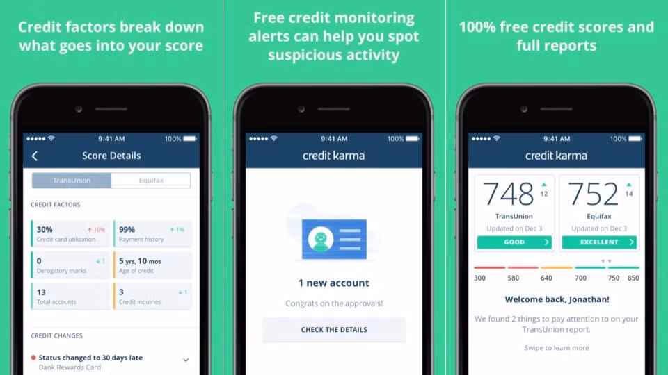 Credit Karma được biết đến với khả năng giám sát thẻ tín dụng. Theo đó, nó có nhiệm vụ thông báo đến người dùng các vấn đề về thẻ tín dụng cũng như là một công cụ quản lý tài chính.