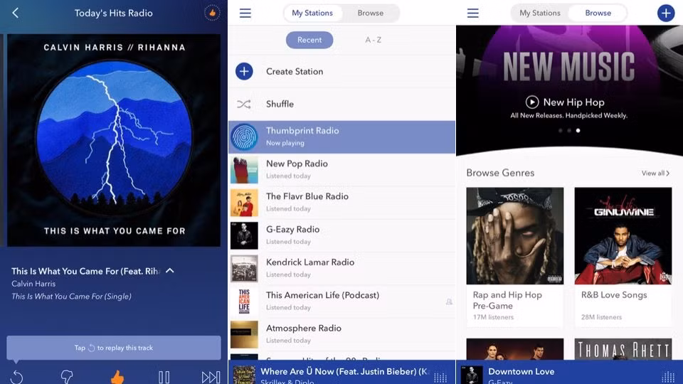Được đánh giá là một trong những ứng dụng giải trí tốt nhất iOS, ứng dụng Pandora là cách đơn giản và miễn phí dành cho người dùng khám phá những bản nhạc tuyệt vời. Chỉ cần bắt đầu với một tên của nghệ sĩ yêu thích là mọi thông tin bài hát được tìm kiếm chính xác và nhanh chóng.