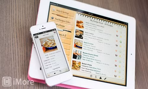 Thay vì phải tra cứu công thức nấu ăn trên cuốn sách, các bà nội trợ hãy biến iPhone cũ thành một iPhone nhà bếp. Chỉ cần tải một ứng dụng sách dạy nấu ăn là bạn thoải mái tra cứu bất kỳ món ăn nào. Ảnh: iMore.