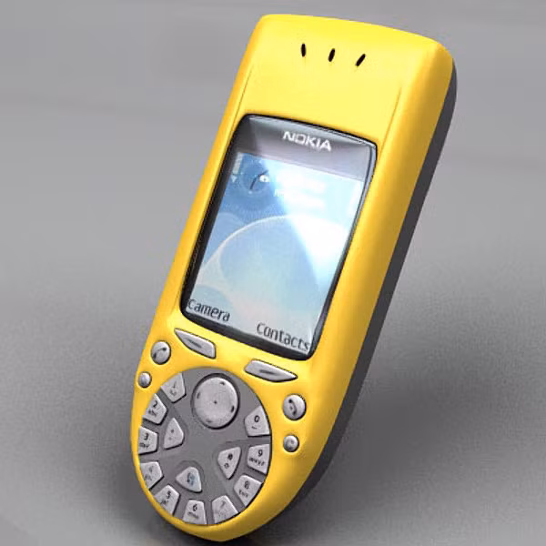 Xuất hiện vào năm 2002, chiếc điện thoại Nokia 3650 được thiết kế một bàn phím dạng tròn cực kỳ lạ mắt. Ảnh: TurboSquid.
