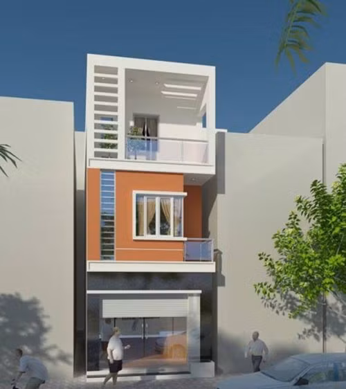 Mỗi tầng sử dụng một gam màu khác nhau tạo nên nét đẹp sống động cho công trình. Ảnh: Khoe&amp;dep.