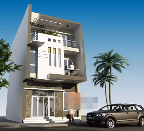 Tầng 1 ngôi nhà được xây hết đất với diện tích 80m2, trong đó 46m2 phía trước dùng làm không gian kinh doanh. Phía sau nhà là không gian phòng ăn kết hợp làm kho hàng khi cần thiết. Ảnh: Kientaoviet.