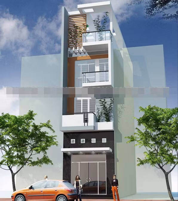  Nhà ống kết hợp kinh doanh thường được xây dựng trên mặt tiền 4 - 6 mét. Mặt tiền được thiết kế theo phong cách hiện đại với vật liệu kính và gạch ốp trang trí. Ảnh: Kientrucnhaviet.