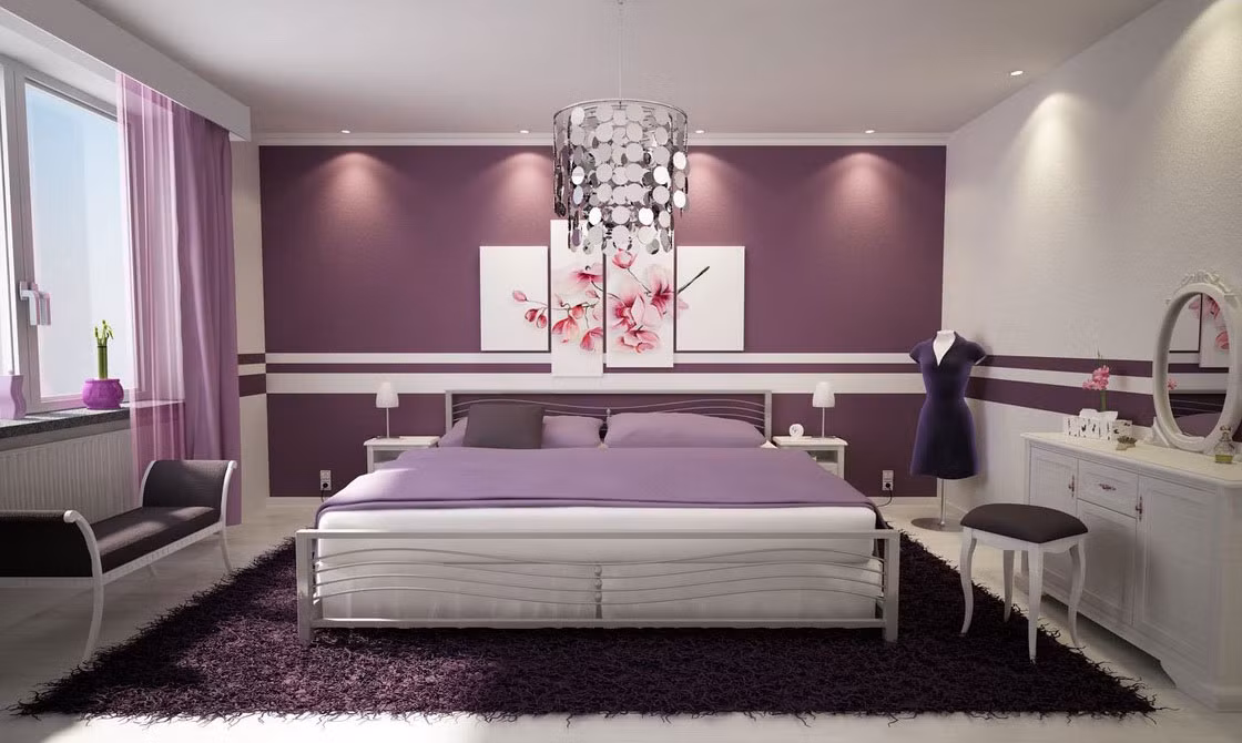 Gam màu tím gợi nét duyên dáng và nữ tính. Ảnh: Printest.