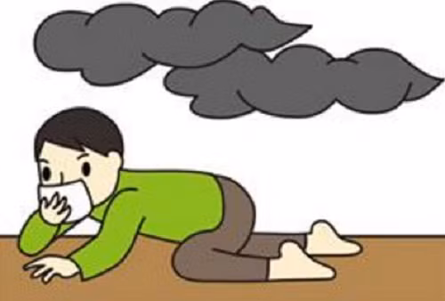 Để chống nhiễm khói, nên lấy khăn thấm nước che kín miệng, mũi để lọc không khí khi hít thở hoặc sử dụng mặt nạ chống khói. Muốn thoát khỏi đám lửa, dùng chăn nhúng nước trùm lên người rồi chạy thật nhanh ra ngoài. Ảnh minh họa: Firest.