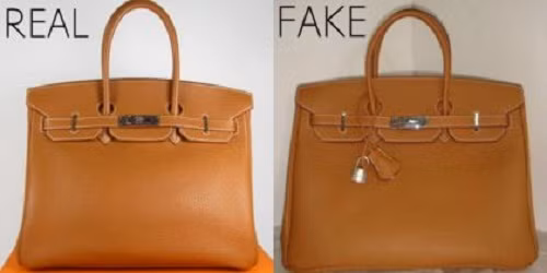 Về dáng túi, dù có kích thước lớn nhỏ thì mọi túi Hermes Birkin chính hãng đều đứng dáng, phẳng phiu, không có nếp gấp, không bị đổ, xô lệch về một bên khi đặt trên mặt phẳng. Ảnh: Fakeblack.