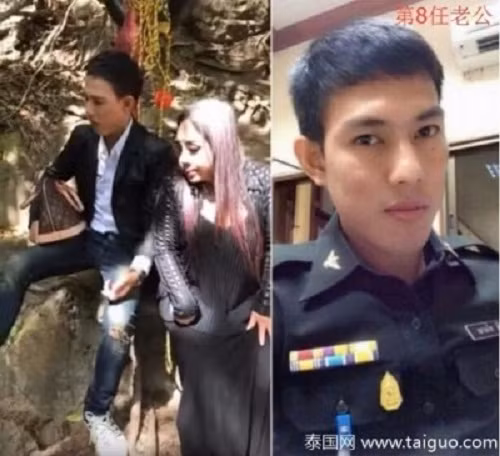Trước khi kết hôn lần thứ 9 với chàng trai trẻ Lancy Rangsee, bà Leena đã trải qua 8 đời chồng. Hầu hết những lần ly hôn là do người chồng không đáp ứng đủ nhu cầu sinh lý của bà. Ảnh: Taiguo.