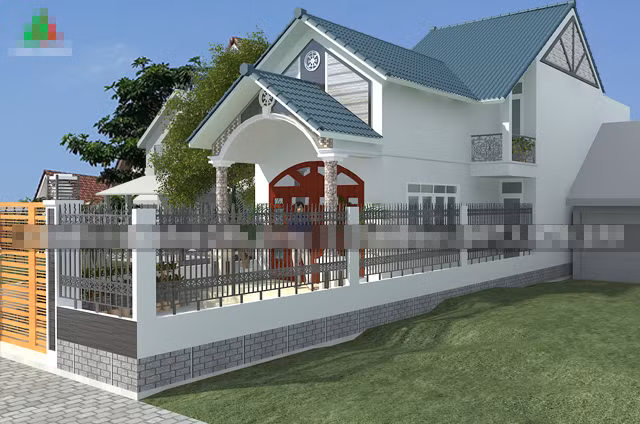 Nhà cấp 4 gác lửng thiết kế dự trên nhu cầu của người Việt, mang phong cách kiến trúc hiện đại. Nhà gồm 3 phòng ngủ, mặt bằng sàn gác lửng rộng bằng 2/3 sàn tầng trệt. Ảnh: Vinahouse.