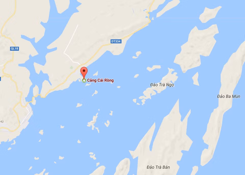 Vị trí Cảng Cái Rồng.