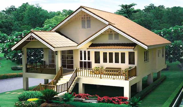  Nhà sàn mái thái tuyệt đẹp. Ảnh: Kientrucsuvietnam.