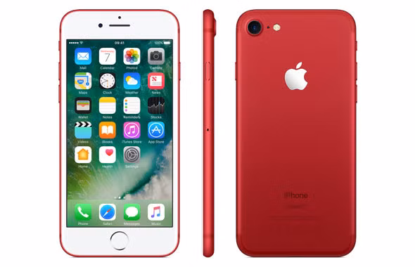 Tại Việt Nam, một số đại lý phân phối chính hãng vẫn còn hàng iPhone 7 và 7 Plus màu đỏ và phiên bản dung lượng 256GB để bán. Ảnh: O2 uk.