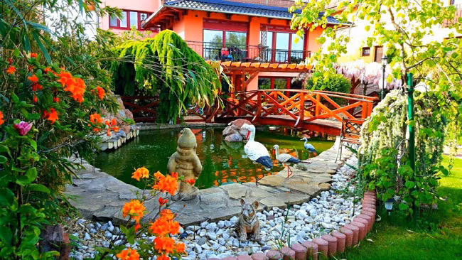Ngoài ra, việc tưới và bón phân cho từng loại cây leo cũng được chị chăm sóc rất tỉ mỉ. Ngoài hoa tử đằng, vườn hoa tuyệt đẹp của chị Cúc còn có hoa mẫu đơn, hoa hồng, dạ yến thảo…