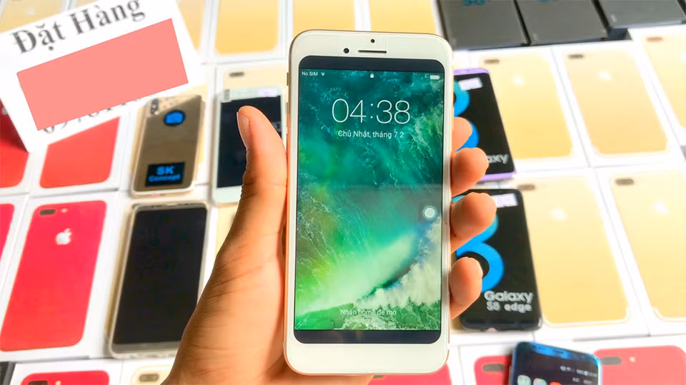 Mới đây, trên thị trường Việt Nam bắt đầu xuất hiện iPhone 8 "nhái" với kiểu dáng y hệt hàng thật. Ảnh: Vietnamnet.