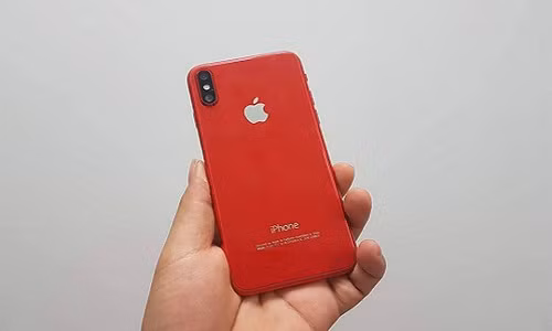 Mặt sau nổi bật với logo táo khuyết cùng dòng chữ iPhone. Ảnh: Vietnamnet.