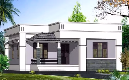 Mái bằng được sử dụng thường xuyên trong những ngôi nhà mang phong khách hiện đại. Ảnh: Bannhabinhduong.