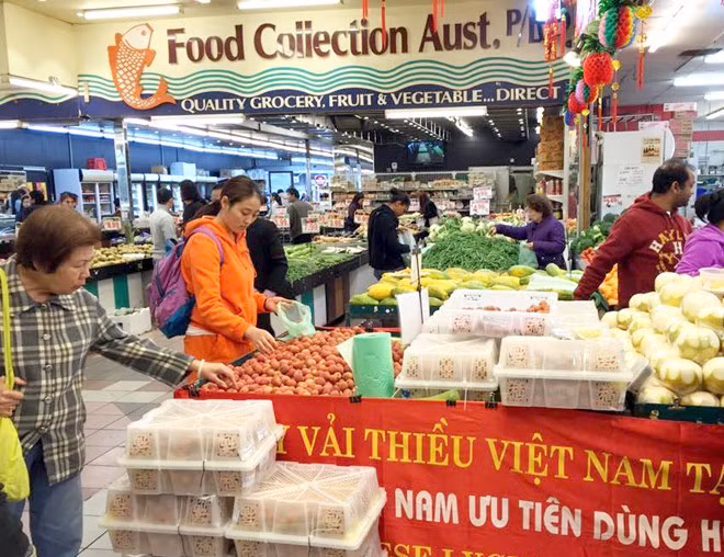 Có vị khách mua cả chục kg vải về ăn dần. Ảnh: Zing.