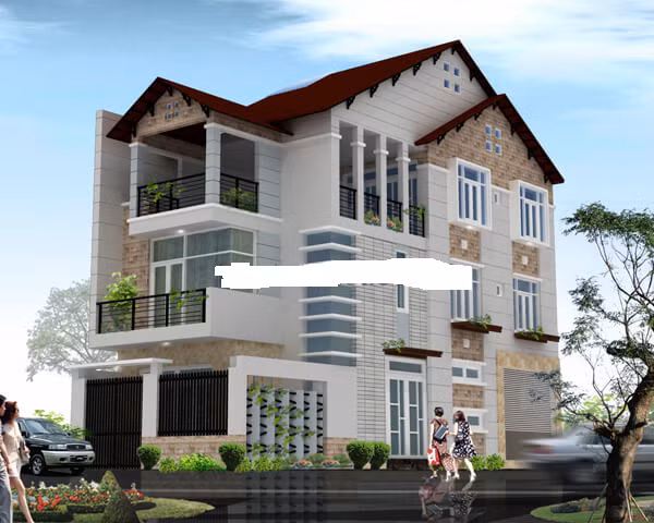 Màu sắc và vật liệu xây dựng được chọn lọc cẩn thận tạo nên vẻ đẹp sang trọng. Ảnh: Kientrucviet.