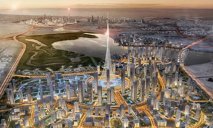 Lấy cảm hứng từ hoa ly và nhà thờ Hồi giáo, Dubai Creek Tower được kiến trúc sư thiết kế một đài quan sát 360 độ nhìn toàn cảnh thành phố và một khu vườn lấy cảm hứng từ Vườn treo Babylon nhìn ra khu bảo tồn động vật hoang dã Ras Al Khor gần đó. Ảnh: Time Out Dubai.