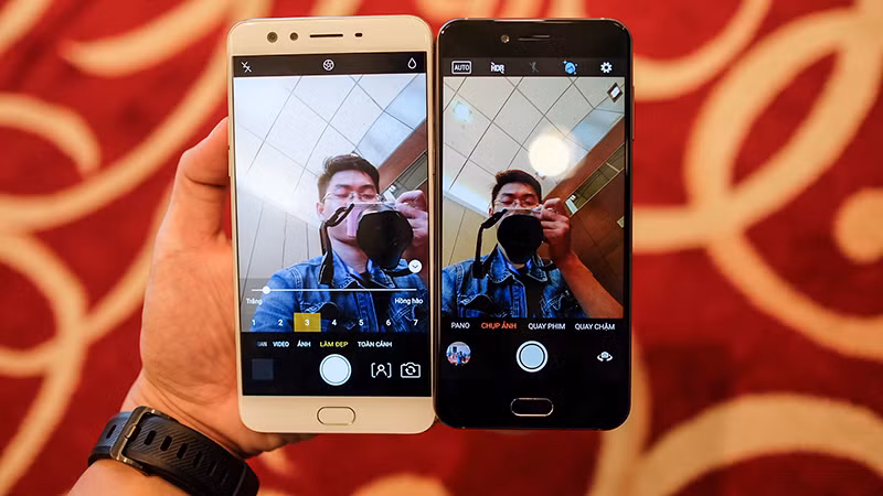 Xét về camera sau, Oppo F3 Plus nổi trội với thấu kính chất lượng hơn nhờ cảm biến Sony IMX398, độ phân giải 16 MP, khẩu độ F/1.7 đi kèm công nghệ lấy nét Dual Pixel. Trong khi đó, Bphone 2017 sở hữu camera 16MP cùng công nghệ AI Camera cho phép trí tuệ nhân tạo xử lý thuật toán cho ra ảnh hoàn hảo nhất.
