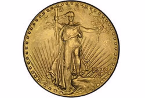 Một trong những tiền xu Mỹ ít người biết nhất là đồng vàng 20 USD hình thánh Gaudens 1933. Năm 2007, nó được bán với giá 7 triệu USD. Hiện tại, nó được cho rằng đã đội giá lên 10 triệu USD.