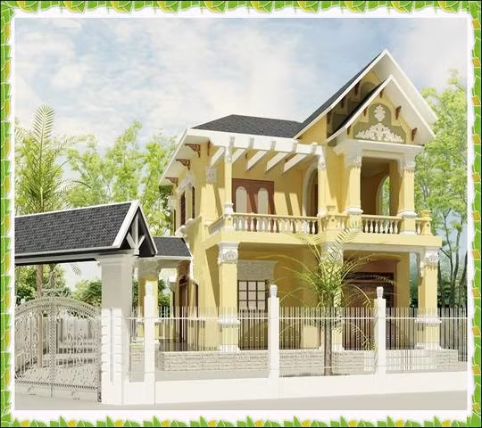 Thiết kế biệt thự mini 2 tầng hiện đại sang trọng. Ảnh: Mauthietkekhachsan.