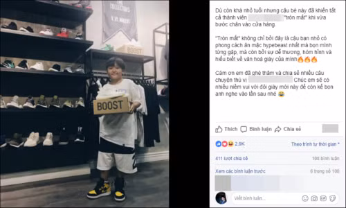 Gần đây mạng xã hội xuất hiện cụm từ "rich kids", hay còn gọi nôm na là hội con nhà giàu. Đây là tên gọi để chỉ những cô ấm, cậu ấm thuộc diện "gia đình có điều kiện", và phương tiện thể hiện là những món đồ hàng hiệu không phải ai cũng có thể sờ vào. Mới đây, hình ảnh của một cậu bé có tủ giày hoành tráng đang được cư dân mạng chia sẻ rầm rộ, khiến những đàn anh đàn chị trong giới thời trang cũng phải ngưỡng mộ. Hình ảnh của cậu bé 12 tuổi bước vào cửa hàng mua giày hàng hiệu khiến ai ai cũng ấn tượng.