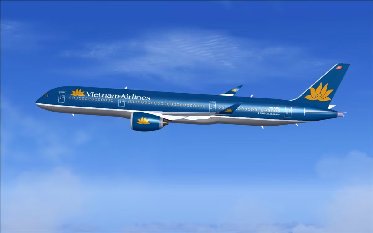 Thuộc dòng máy bay thân rộng nên tầm bay tối đa của A350-900XWB là 14.075 km. Ảnh: Flyawaysimulation.