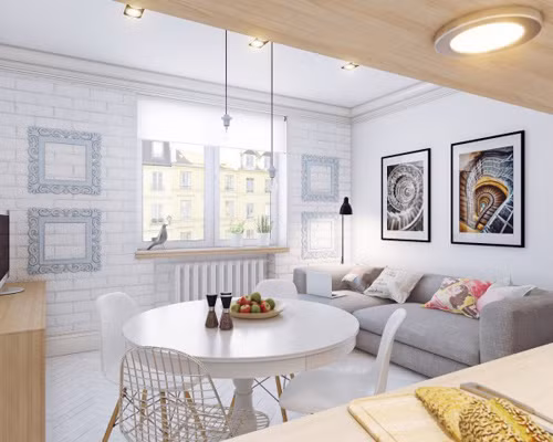 Gam màu trắng kết hợp nội thất nhỏ gọn tạo cảm giác bình yên. Ảnh: House.