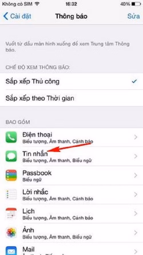 Muốn ẩn nội dung tin nhắn văn bản trên iPhone bạn chỉ cần vào Cài đặt > Thông báo > Tin nhắn > sau đó tắt Hiện bản xem trước. Ảnh: 9mobi.