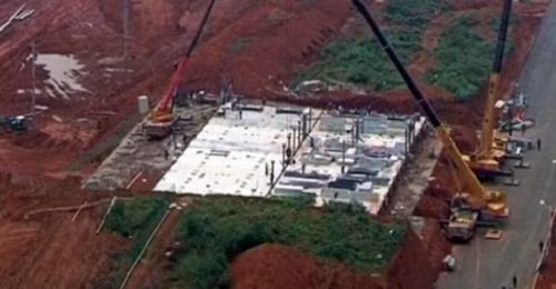 Đơn vị thi công Broad Sustainable Building này cũng từng hoàn thành một tòa nhà 5 tầng trong vòng 9 ngày. Khoảng 93% các bước xây dựng tòa nhà được làm trong nhà máy. Ảnh: BBC.