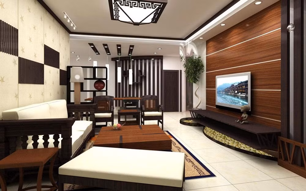 Tường gỗ luôn mang đến cảm giác ấm cúng cho gian phòng.