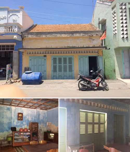 Trước đây, ngôi nhà một tầng ở Tuy Phong (Bình Thuận) mang nét đặc trưng của công trình vùng duyên hải Nam Trung Bộ. Hơn 50 năm tồn tại, công trình đã xuống cấp. Ảnh: Người lao động.