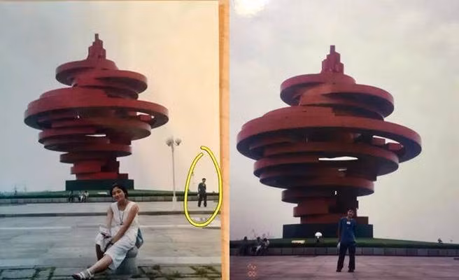 Tấm ảnh duyên phận của hai vợ chồng.