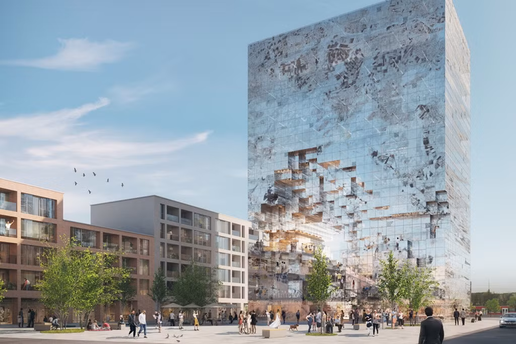 Mới đây, hãng kiến trúc danh tiếng Hà Lan MVRDV ra mắt dự án khu tổ hợp văn phòng có thiết kế trong suốt được ví như một viên đá. Khu tổ hợp có tên Milestone này sẽ được xây dựng tại thành phố Esslingen - phía Nam nước Đức.