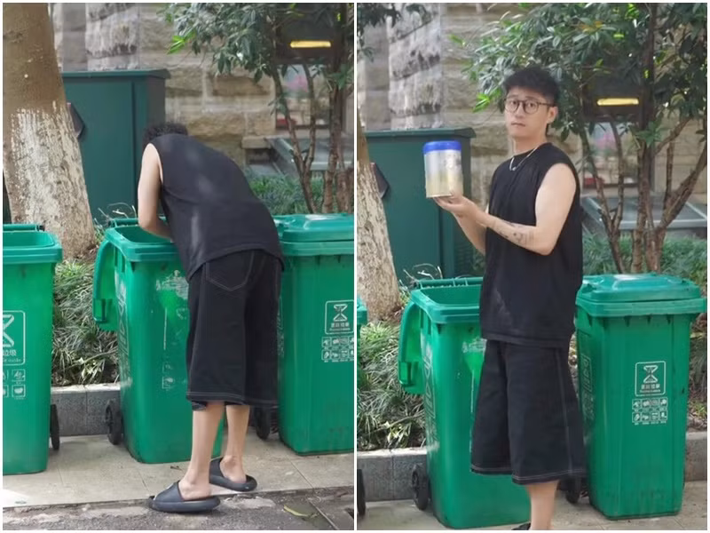Những đoạn video độc đáo khi anh chàng đi lang thang để tìm những món đồ bỏ đi, thậm chí là lục lọi trong thùng rác được viral khắp mạng xã hội.