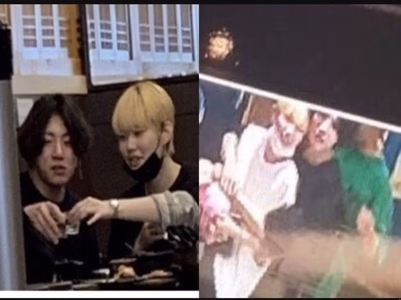 Năm 2019, Jung Kook lộ ảnh ôm một thợ xăm nghệ thuật. Công ty quản lý giải thích, trong kỳ nghỉ cá nhân, Jung Kook đã tình cờ gặp những người bạn thân thiết. Họ cùng ăn uống và hát karaoke, tất cả sự việc chỉ có thế. Ảnh: VTC