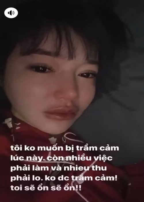 Đầu năm 2020, Elly Trần có những chia sẻ khiến nhiều người lo lắng. Cụ thể, cô viết trên trang cá nhân: "Vợ đẹp con xinh đàn ông sẽ không đi ngoại tình là một lý thuyết đẹp đẽ". Tiếp đó, Elly Trần đăng dòng trạng thái nói đã thức trắng 3 đêm. Ngoài ra, Elly Trần còn đăng tải hình ảnh khóc đỏ mắt kèm lời tâm sự: "Tôi không muốn bị trầm cảm lúc này, còn nhiều việc phải làm và nhiều thứ phải lo. Không được trầm cảm! Tôi sẽ ổn”. Ảnh: FBNV