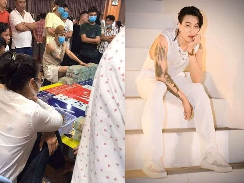 Mới đây, cư dân mạng lan truyền hình ảnh được cho là của nam ca sĩ TiTi bên “núi tiền” ở một sòng bài tại Campuchia. Ảnh: Tiền Phong