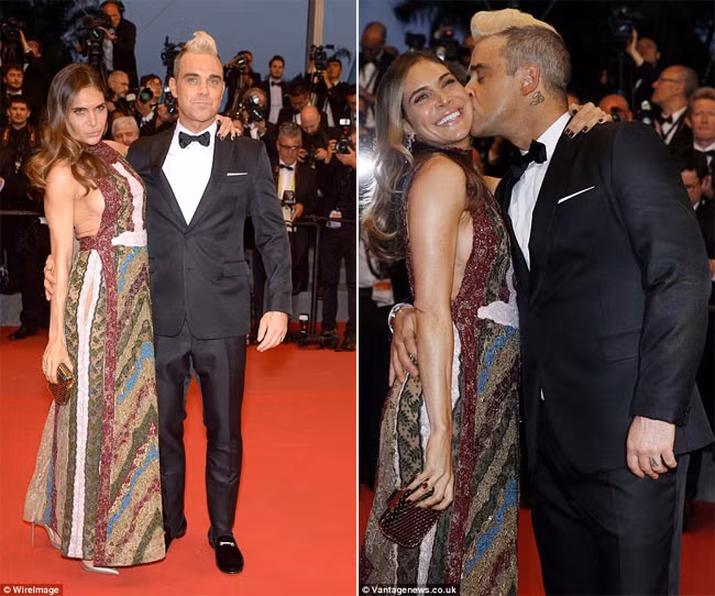 Vợ ngôi sao ca nhạc Robbie William, Ayda Field tới dự buổi công chiếu "The Sea of Trees" với chiếc váy bị chê từ màu sắc tới kiểu dáng.