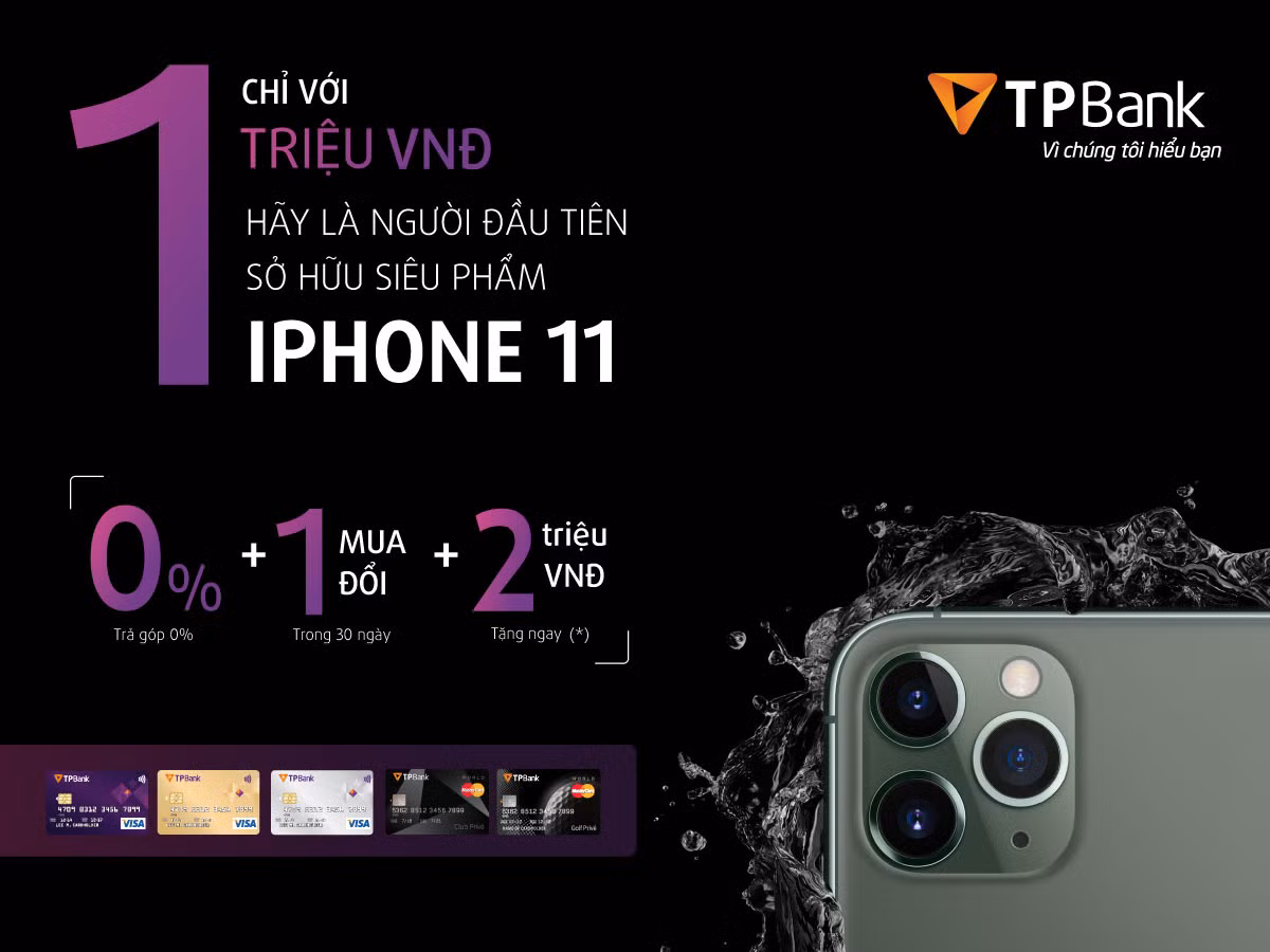 Co hoi la nguoi dau tien so huu iPhone 2019 chinh hang tu TPBank
